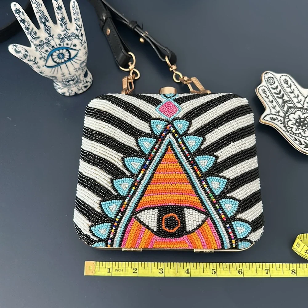 Evil eye hand beaded 🧿 bag - Picture 10 of 12
